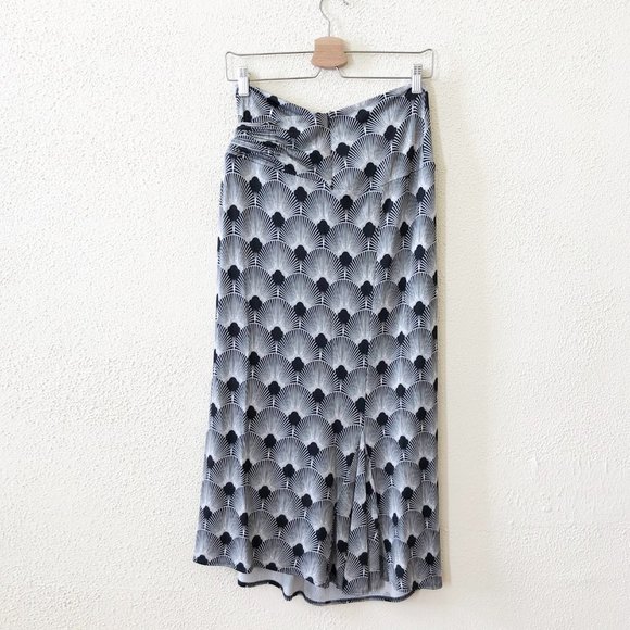 NWT Paco Rabanne Black and White Printed Midi Skirt 38 - Picture 11 of 12